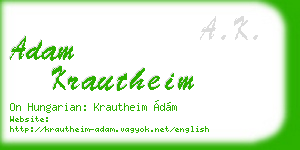 adam krautheim business card