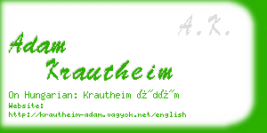 adam krautheim business card